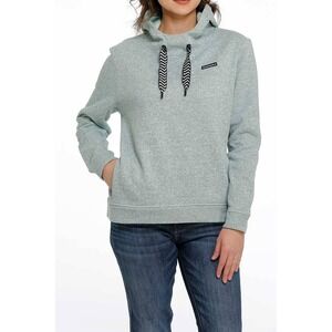 Cinch Womens Hoodie Heather Light Green Size‎ Medium